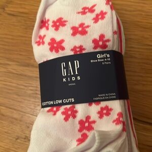 Gap cotton Low cut girls socks NEW shoe size 4-10 8 pair